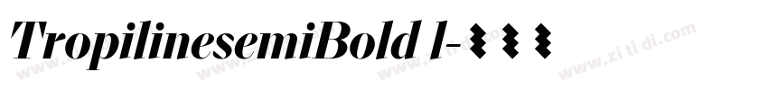 TropilinesemiBold l字体转换